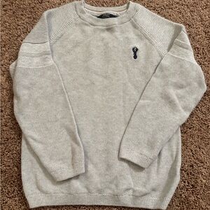 Next Kids Gray Sweater with Embroidered Logo 
Size 7-8 years